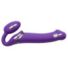 strap on me Gode vibrant STRAP-ON 3 Moteurs XL 16 x 4.5 cm Violet